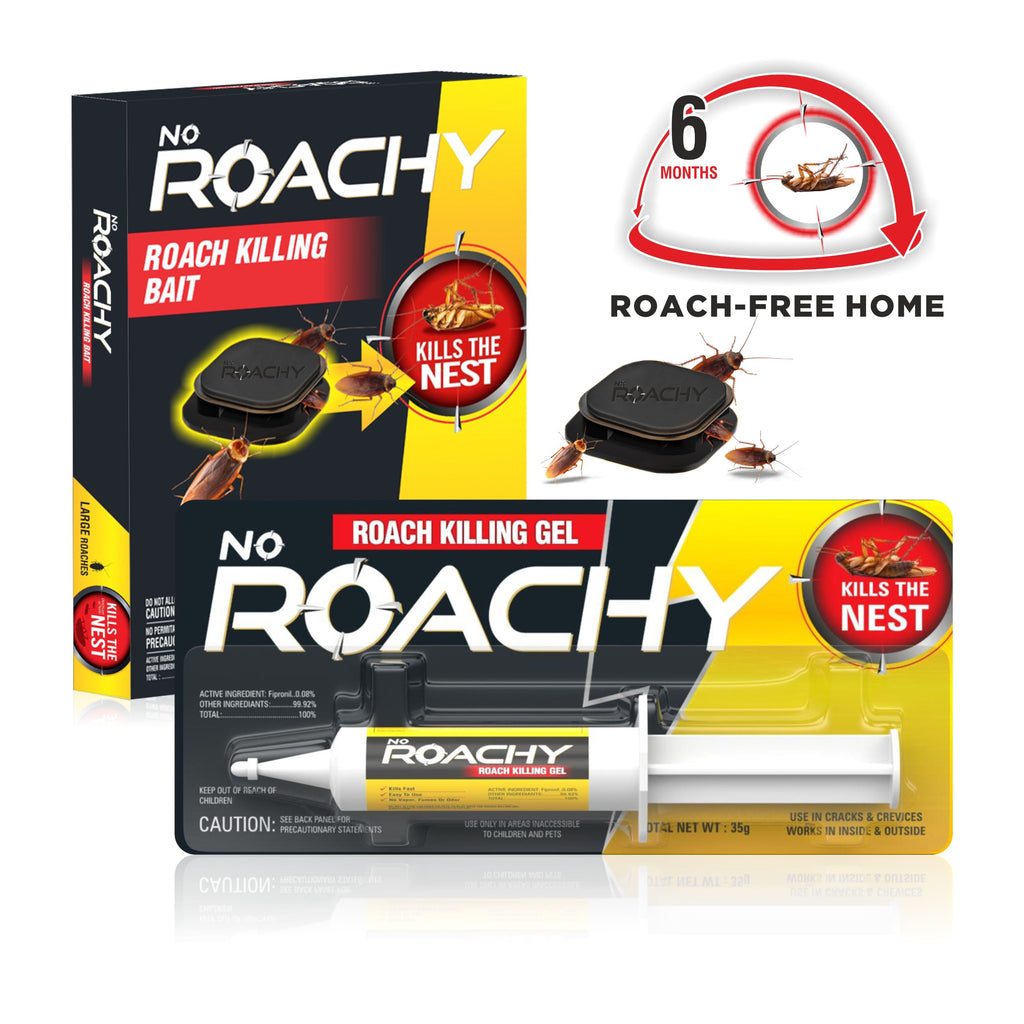 Noroachy Natural Cockroach Killer Bait for Kitchens-6 Month Combo, Bathrooms & Cabinets, Outdoor & Indoor - All in One Solution (6 Month Combo)