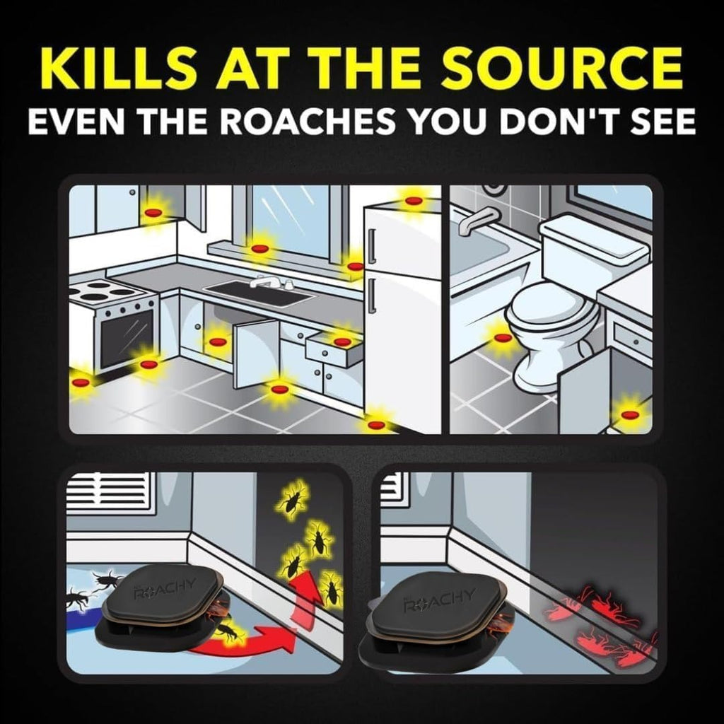 Noroachy Natural Cockroach Killer Bait for Kitchens-6 Month Combo, Bathrooms & Cabinets, Outdoor & Indoor - All in One Solution (6 Month Combo)