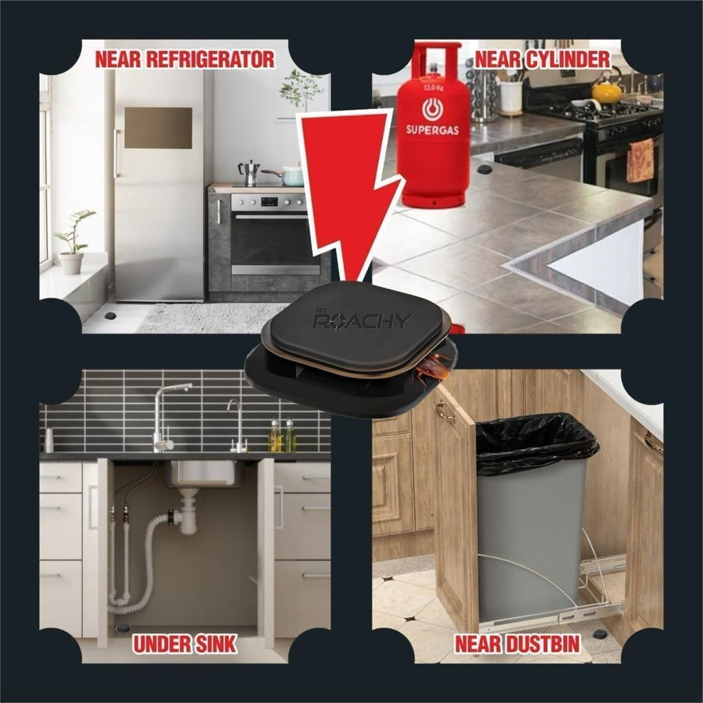 Noroachy Natural Cockroach Killer Bait for Kitchens-6 Month Combo, Bathrooms & Cabinets, Outdoor & Indoor - All in One Solution (6 Month Combo)